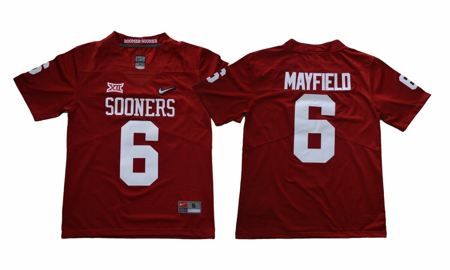 Oklahoma Sooners #6 Baker Mayfield Football Jersey Red Diamond, Top Smart Design Oklahoma Sooners #6 Baker Mayfield Football Jersey Red Diamond, Top Smart Design