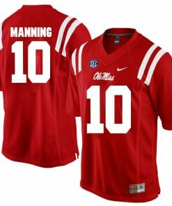 Ole Miss Rebels #10 Eli Manning Red NCAA College Football Jersey