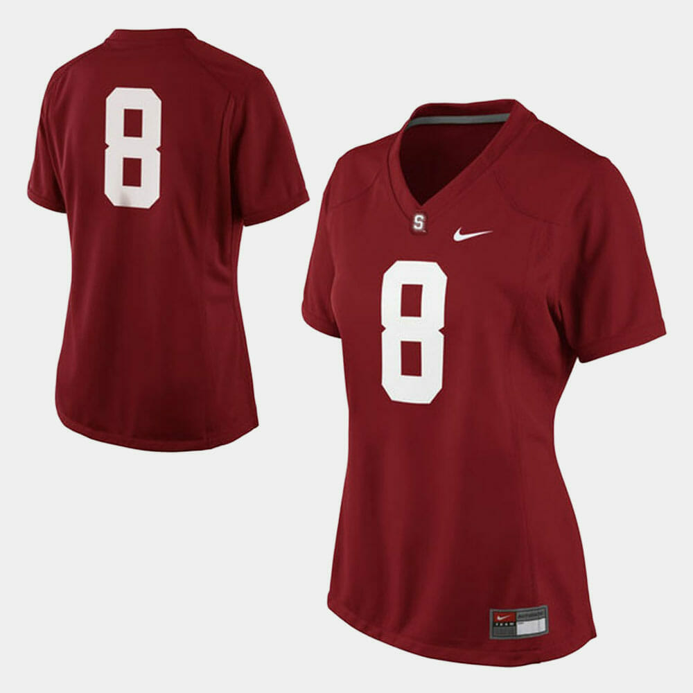 Stanford Cardinal #8 College Football Cardinal Jersey, Top Smart Design Stanford Cardinal #8 College Football Cardinal Jersey, Top Smart Design