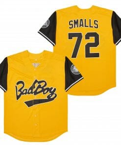 Badboy #72 Smalls Movie Baseball Jersey Yellow