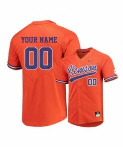 Custom Clemson Tigers Jersey Name and Number Baseball Orange Elite