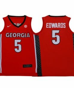 Georgia Bulldogs #5 Anthony Edwards NCAA Basketball Jersey Red