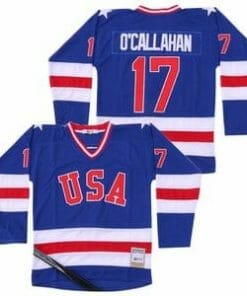Jack O callahan #17 Team Usa Miracle On Ice Hockey Jersey Blue