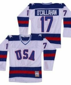 Jack O callahan #17 Team Usa Miracle On Ice Hockey Jersey White