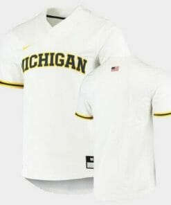 Custom Michigan Wolverines Jersey Name Number College Baseball White