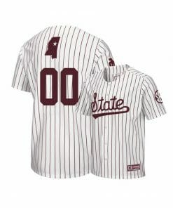 Custom Mississippi State Bulldogs Jersey Name Number Baseball White