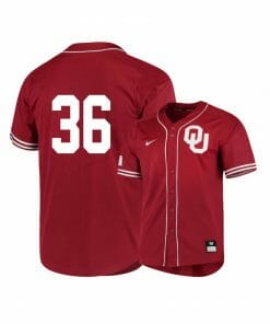 Oklahoma Sooners 36 Tyler Hardman Red Elite College Baseball Jersey