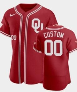 Custom Oklahoma Sooners Jersey Name and Number College Baseball Red Vapor Prime