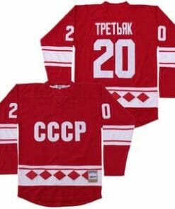 Vladislav Tretiak #20 1980 Soviet Union Hockey Jersey