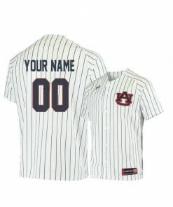 Custom Auburn Tigers Jersey College Baseball Under Armour White Blue