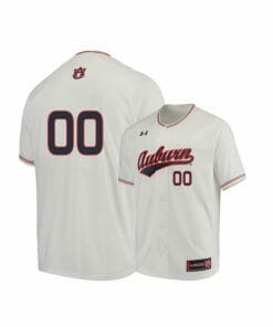 Custom Auburn Tigers Jersey Baseball Under Armour White