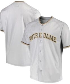 Custom Notre Dame Fighting Irish Jersey Name Number Baseball Jerseys Gray
