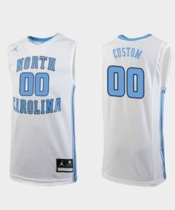 North Carolina Tar Heels Jersey Name and Number Customizable College Basketball Jerseys Replica White
