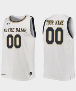 Notre Dame Fighting Irish Jersey Name and Number Customizable College Basketball Jerseys Replica White