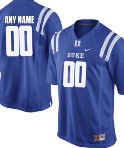 Duke Blue Devils Custom Football Jersey Name Number NCAA College Blue