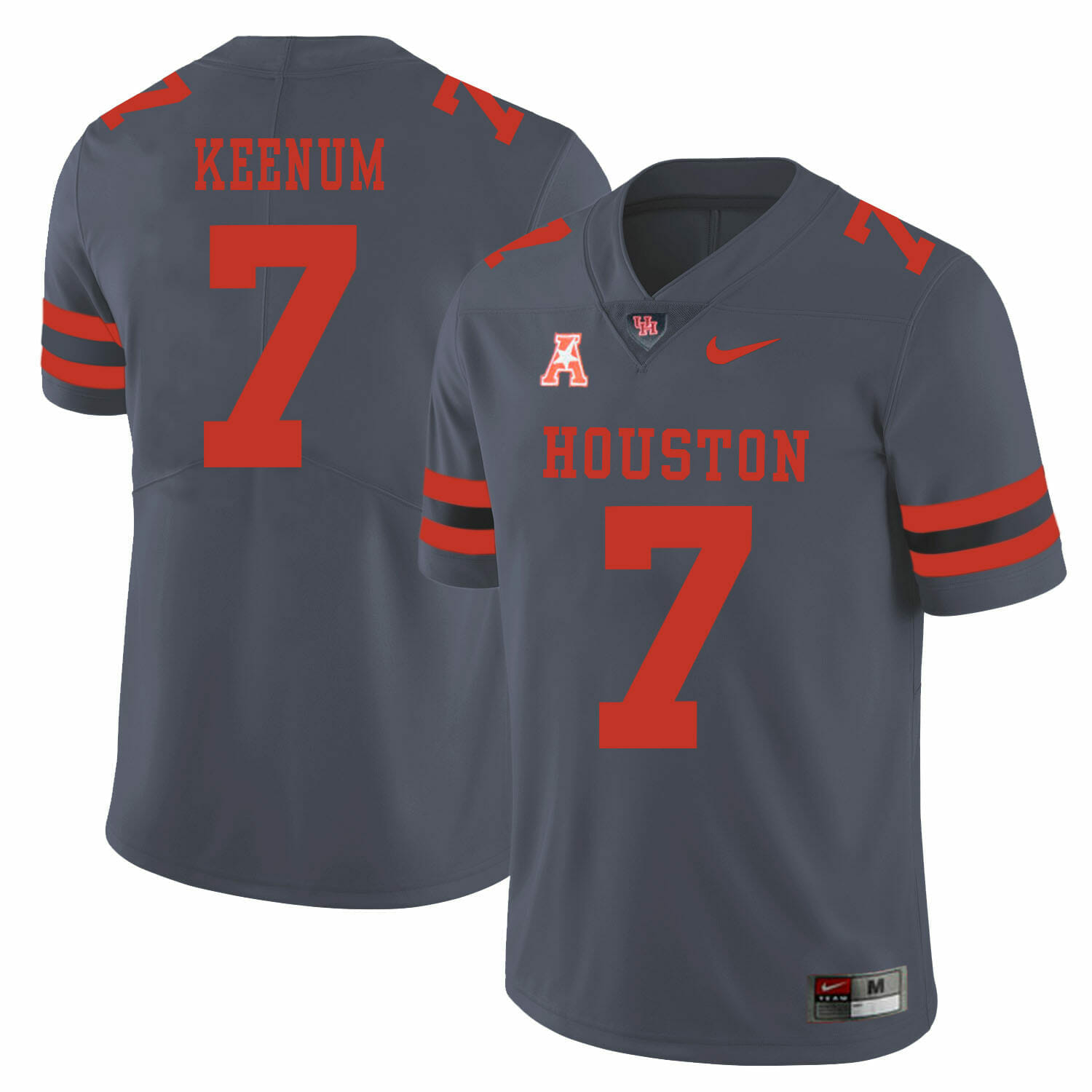 Houston Cougars #7 Case Keenum College Football Jersey Gray, Top Smart Design Houston Cougars #7 Case Keenum College Football Jersey Gray, Top Smart Design