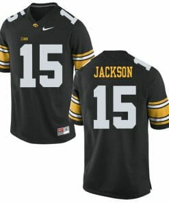 Iowa Hawkeyes #15 Alaric Jackson NCAA College Football Jersey Black