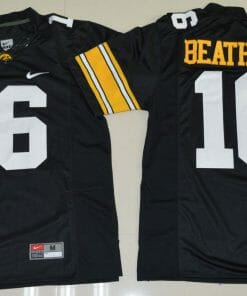 Iowa Hawkeyes #16 CJ Beathard NCAA College Football Jersey Black Big Patch