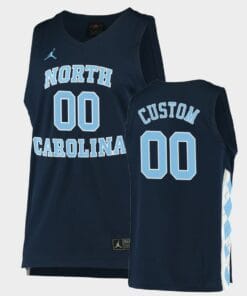 North Carolina Tar Heels Jersey Name and Number Custom College Basketball Jerseys Alternate Navy