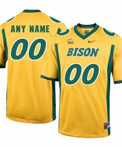 North Dakota Custom Jersey Name Number Football NCAA Yellow