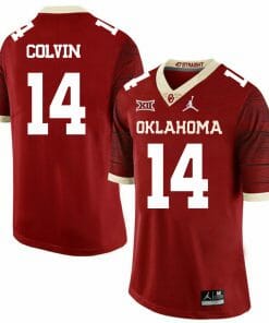 Oklahoma Sooners #14 Aaron Colvin Football Jersey Chai Pattern Dark Red