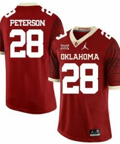 Oklahoma Sooners #28 Adrian Peterson Football Jersey Chai Pattern Dark Red