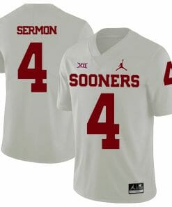 Oklahoma Sooners #4 Trey Sermon Football Jersey White