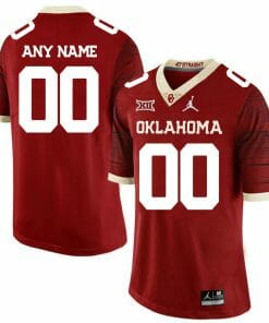 Custom OU Jersey Name and Number NCAA Oklahoma Sooners College Football Red