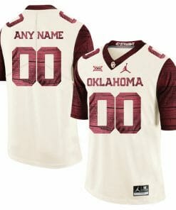 Custom OU Football Jersey Name and Number NCAA Oklahoma Sooners College White
