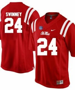 Ole Miss Rebels #24 Eric Swinney NCAA College Football Jersey Red