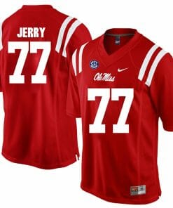 Ole Miss Rebels #77 John Jerry NCAA College Football Jersey Red