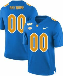 Custom Pitt Football Jersey Name and Number NCAA Blue