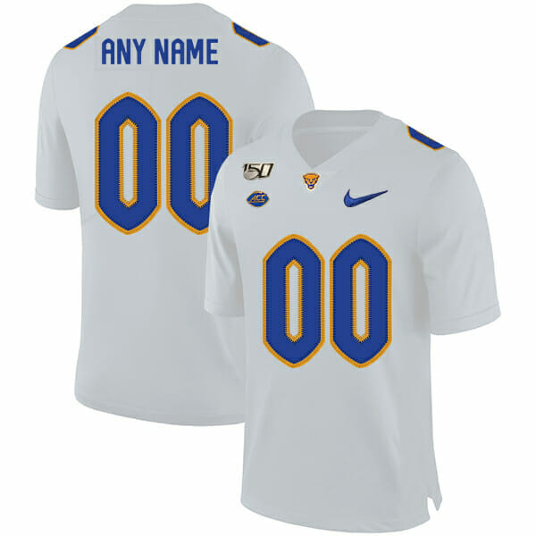 Custom Pitt Panthers Football Jersey Name and Number White, Top Smart Design Custom Pitt Panthers Football Jersey Name and Number White, Top Smart Design