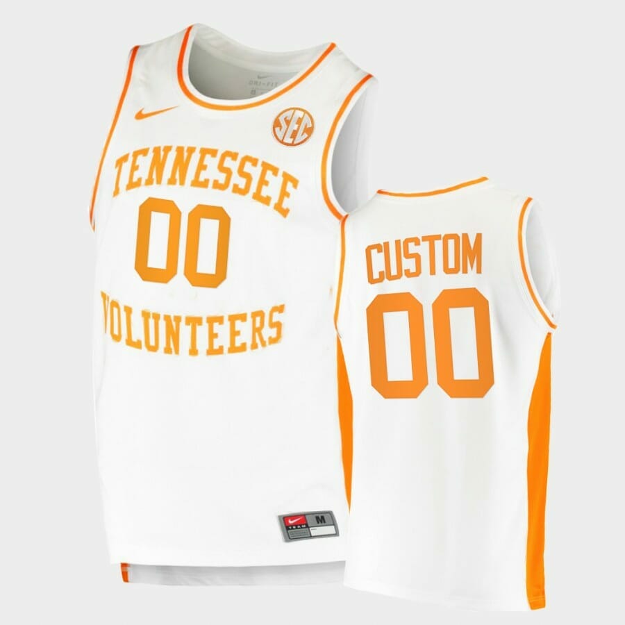 Tennessee Volunteers Jersey Name and Number Custom College Basketball Jerseys Replica White, Top Smart Design Tennessee Volunteers Jersey Name and Number Custom College Basketball Jerseys Replica White, Top Smart Design