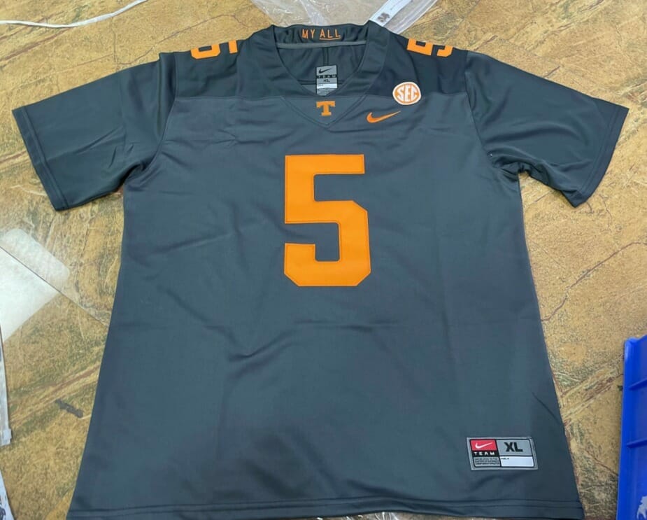 Hendon Hooker Vols Jersey #5 Replica NCAA College Football Gray, Top Smart Design Hendon Hooker Vols Jersey #5 Replica NCAA College Football Gray, Top Smart Design