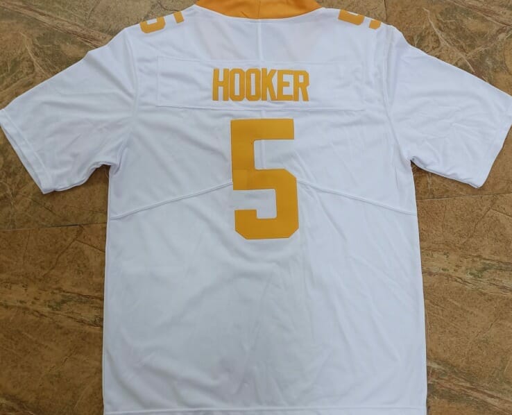 Hendon Hooker Football Jersey #5 Tennessee Volunteers Replica NCAA White, Top Smart Design Hendon Hooker Football Jersey #5 Tennessee Volunteers Replica NCAA White, Top Smart Design