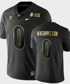 Darnell Washington Jersey UGA #0 2021 National Champions Black Golden