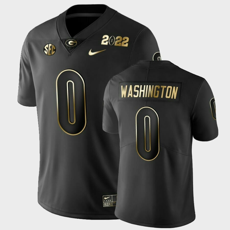 Darnell Washington Jersey UGA #0 2021 National Champions Black Golden 7 Darnell Washington Jersey UGA #0 2021 National Champions Black Golden