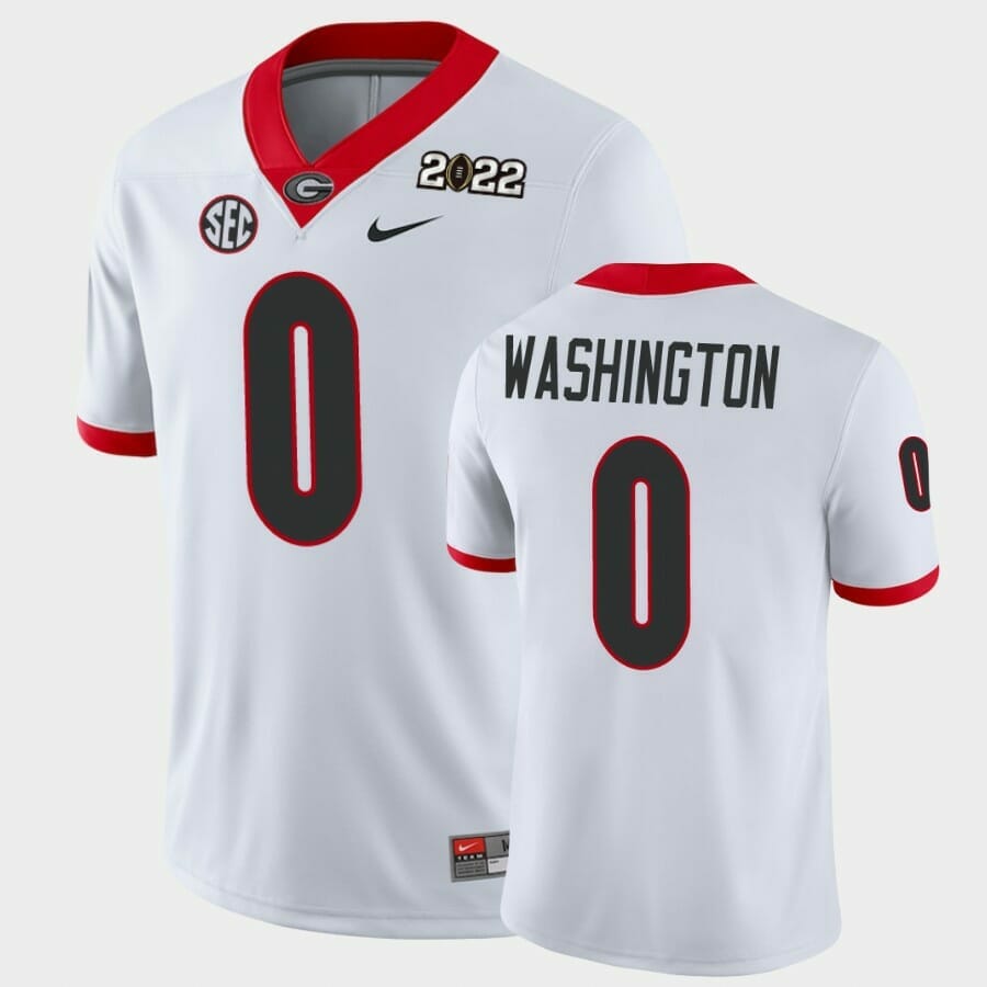 Darnell Washington Jersey Georgia Bulldogs #0 2021 National Champions Game White 7 Darnell Washington Jersey Georgia Bulldogs #0 2021 National Champions Game White