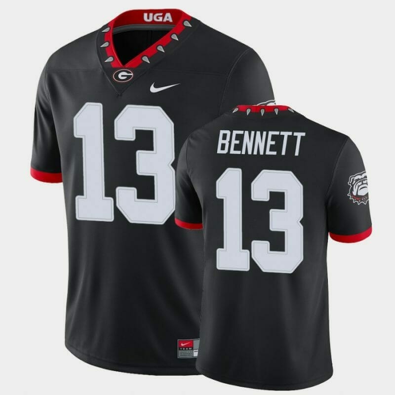 Stetson Bennett Uga Jersey #13 College Football Alternate Game Black, Top Smart Design Stetson Bennett Uga Jersey #13 College Football Alternate Game Black, Top Smart Design
