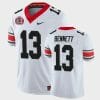 Bennett Jersey Uga #13 College NCAA Football Away Game White, Top Smart Design Bennett Jersey Uga #13 College NCAA Football Away Game White, Top Smart Design
