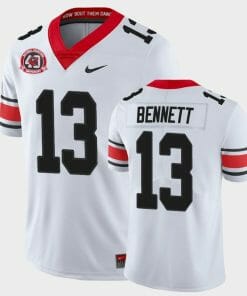 Bulldogs Bennett Football Jersey #13 College 40th Anniversary Alternate White