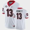 Bennett Georgia Jersey #13 NCAA Game College Football White, Top Smart Design Bennett Georgia Jersey #13 NCAA Game College Football White, Top Smart Design