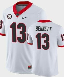 Bennett Jersey Uga #13 College NCAA Football Away Game White