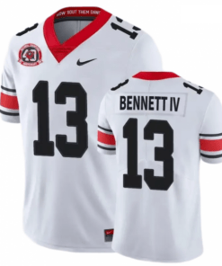 Stetson Bennett Game Jersey Uga #13 NCAA College Football White
