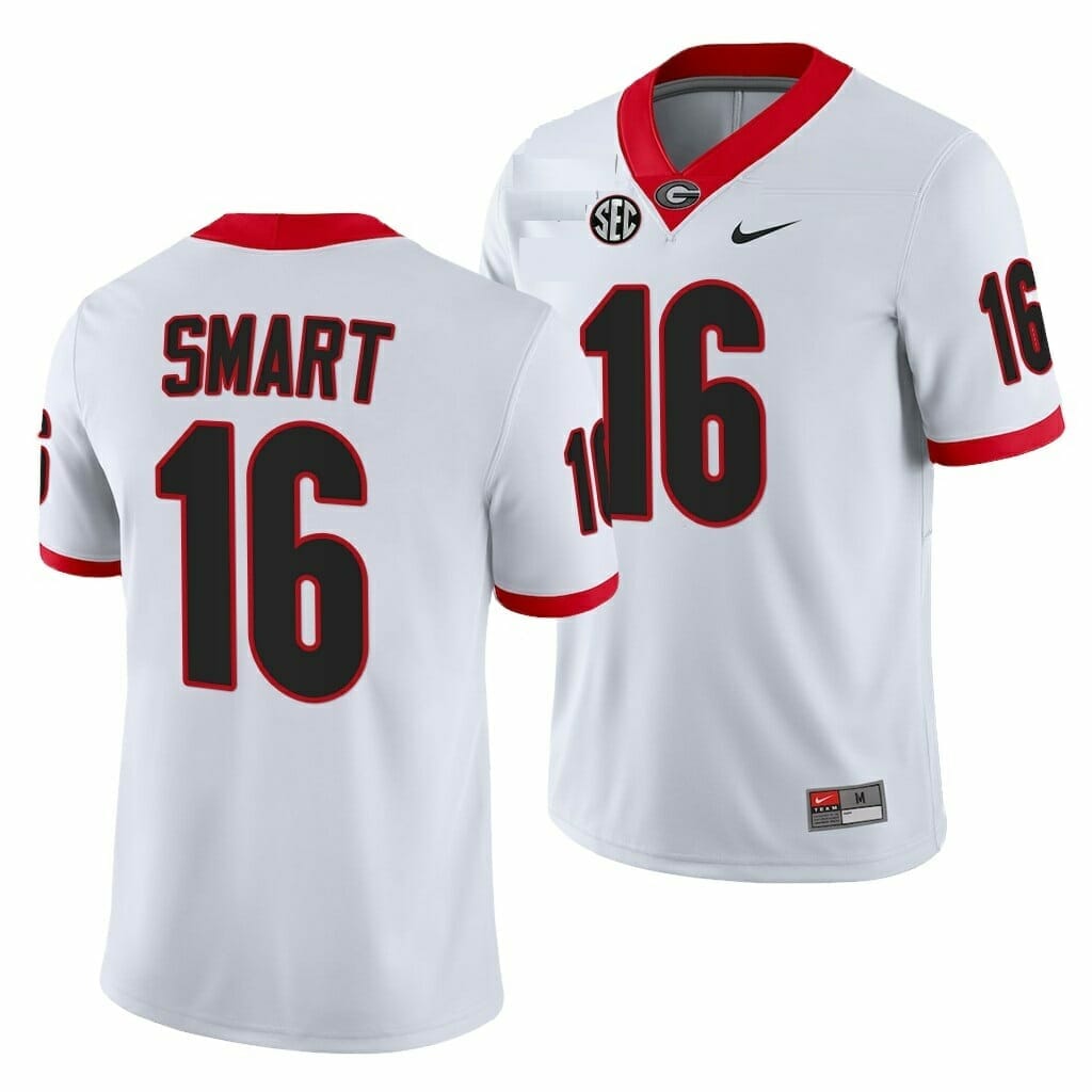Kirby Smart Georgia Jersey #16 NCAA Football College Stitched White 7 Kirby Smart Georgia Jersey #16 NCAA Football College Stitched White