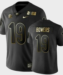 Brock Bowers UGA Jersey #19 2021 National Champions NCAA College Football Black Golden