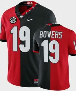 Bowers Bulldogs Jersey #19 Red Black Split Edition Mascot 100th Anniversary NCAA Football