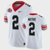 Georgia Bulldogs #2 DWan Mathis White College Football 40th Anniversary Alternate Jersey 3 Georgia Bulldogs #2 DWan Mathis White College Football 40th Anniversary Alternate Jersey