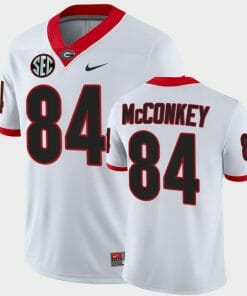 Ladd McConkey Jersey Georgia Bulldogs #84 College Football Game White